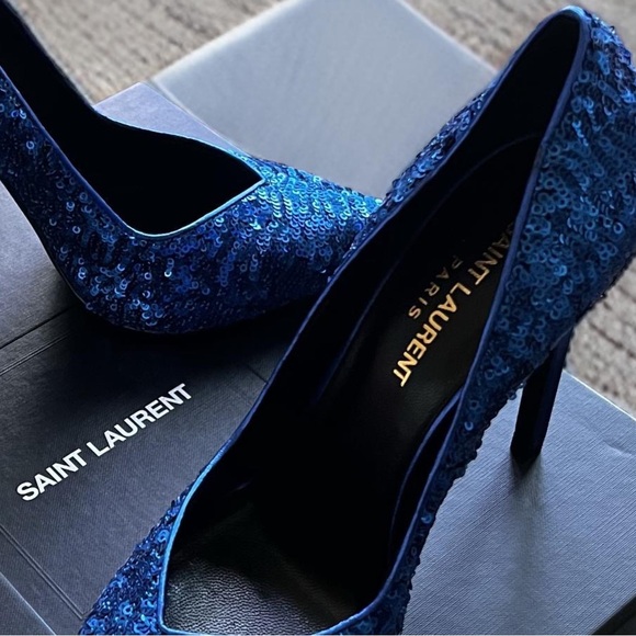 SAINT LAURENT SEQUINED PUMPS NWT, Reasonable offers welcome - Picture 6 of 12
